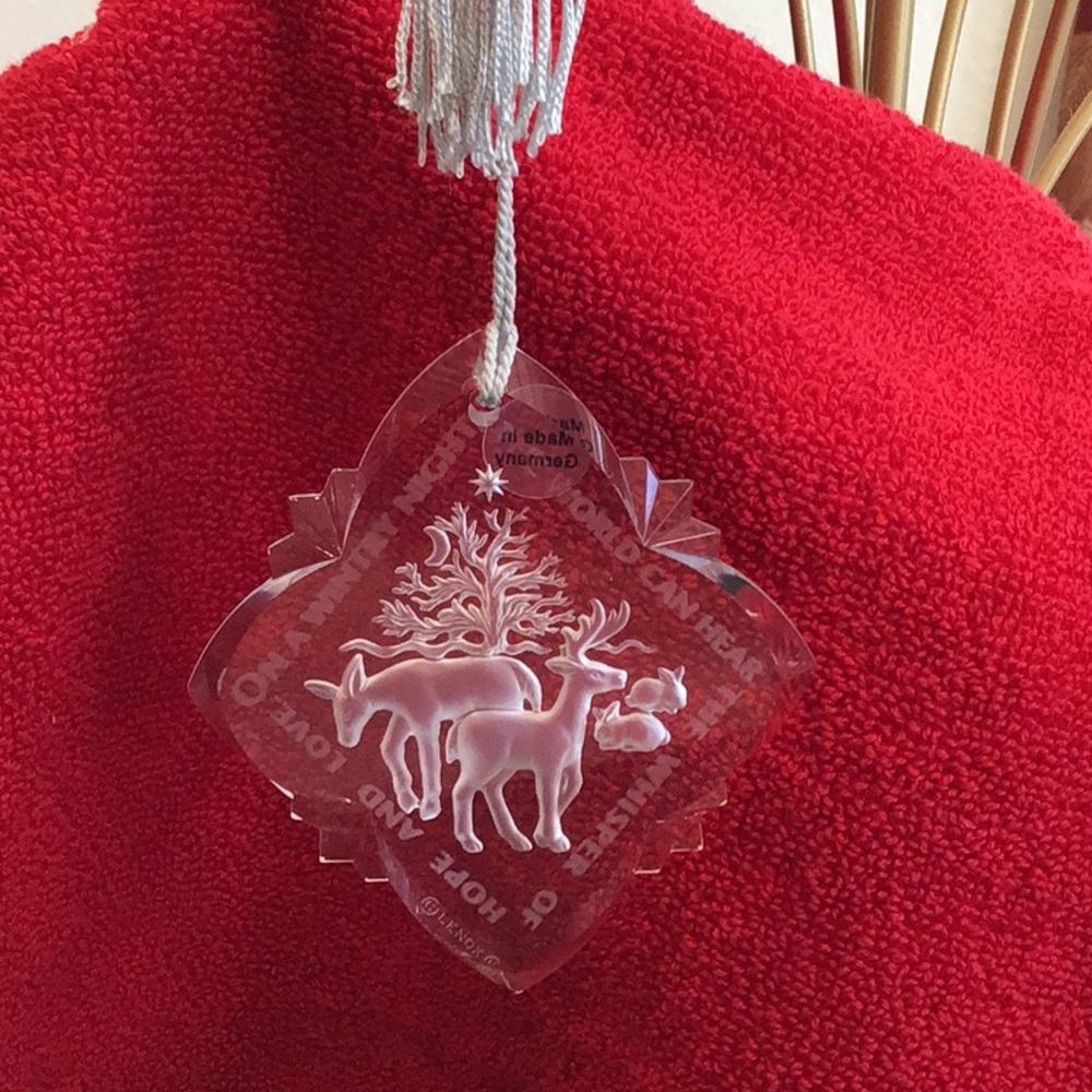 Lenox Crystal Wintery Night Christmas Ornament.